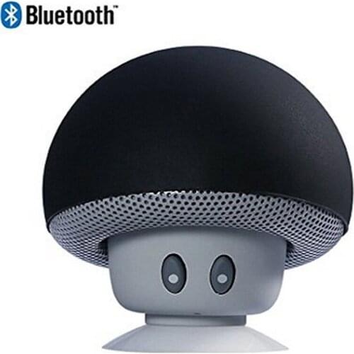 Kebidu Mini Cute Mushroom Suction Cup Speaker Wireless Bluetooth Speaker Car MP3 Player Outdoor Portable Cartoon Mobile Audio