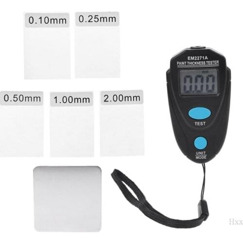 New EM2271A Digital Fe/NFe 0.00-2.20mm Thickness Tester Car Auto Paint Coating Gauge