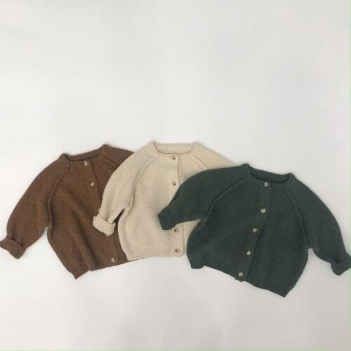 Autumn New Kids Sweaters Boys Cardigans Girls Knitwear Long Sleeve Children Outfit