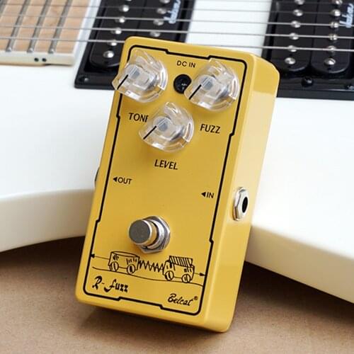 Belcat R-fuzz Guitar Effect Pedal Fuzz Effects Stompbox for Electric Guitar with Tone Fuzz Level Control True bypass