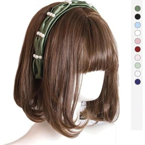 Sweet Girl KC Headband Lolita Pearl Hair Clasp Headwear Cosplay Hair Hoop Hair Accessories D785