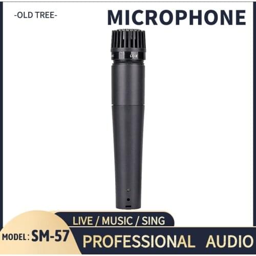 SM57 Professional Wired Microphone Clear Sound Metal Precision Instrument Drum Guitar Amp Bass Amp Stage Performance Sing Speech