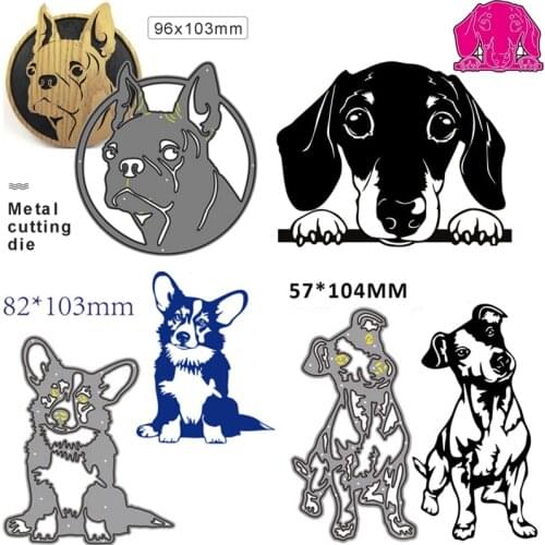 Metal Cutting Knife Mold Dog Dies Lovely Dog Shape Decoration for Dog Lovers for Scrapbooking and Scrapbooking Card Making Craft