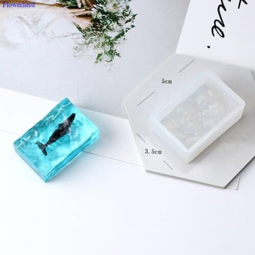 Water Ripple Wave Whale Mold Diy Handmade Silicone Soap Mold Crystal Epoxy Glue Handmade Material Cake Chocolate Mold