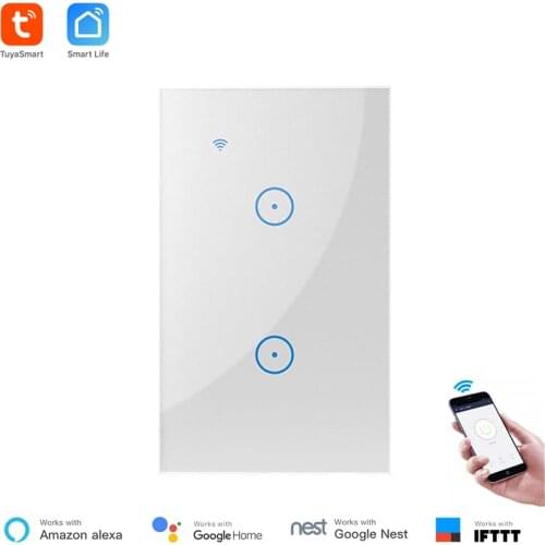 Smart home WiFi Touch Switch Wireless Wall Touch&Phone APP control US 120 type 1 2 3 gang for Android iOS Glass Panel Alexa