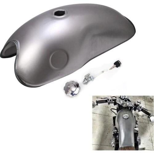 Cafe Racer Motorcycle Universal 10L 2.6 Gallon Gas Fuel Tank Iron Unpaintd For Suzuki Yamaha Honda 750 CB400 XJR400