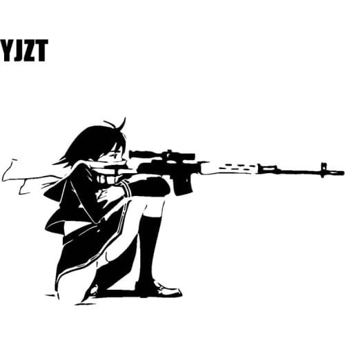 YJZT 17.8CM*9.8CM A Beautiful Warrior Decal Car Sticker Vinyl Black Silver C13-000752