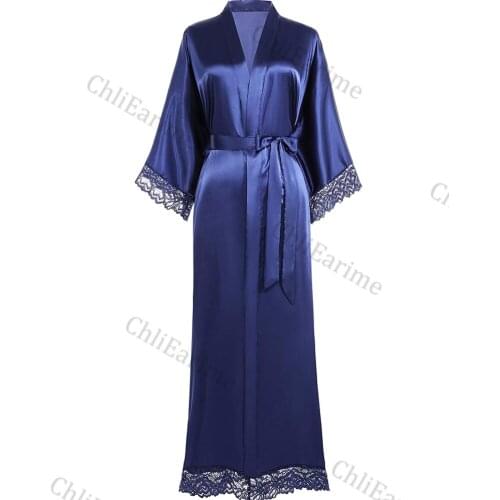 Ladies night gown lace V-neck custom bride (bridesmaid) bathrobe party pajamas