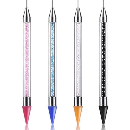 1Pc Nail Art Dotting Tools Self Stick Drill Pen Diamond Painting Tools Nail Point Drill Pen For 5D Diamond Painting DIY Manicure