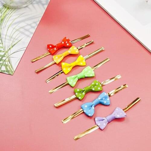 100Pcs 0.4x8cm Mixed Colors Dots Bows Metallic Twist Ties Gift Wrap Sealing Binding Wire For Candy Bag Lollipop Packing