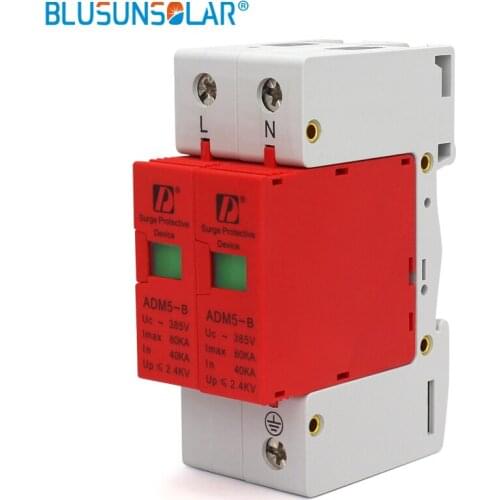 2 pieces lot 2P 80KA 380V AC Household Low-voltage anti-lightning Surge Protective Device