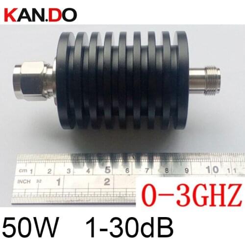 50W RF attenuator N DC-3G 1-30DB attenuation feeder connector RF COAXIAL jack RADIO Attenuator N communication convertor