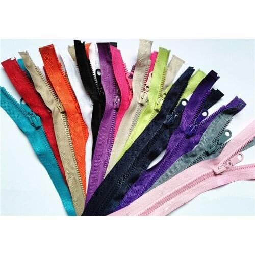 70cm (27.5inch) 2 pcs 5# resin zipper sewing process open-end