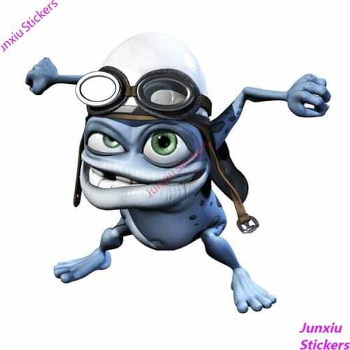 Car Stickers Motorcycle Decals Funny Crazy Frog Cartoon Decorative Accessories Cover Scratches Waterproof Decal PVC13x12cm