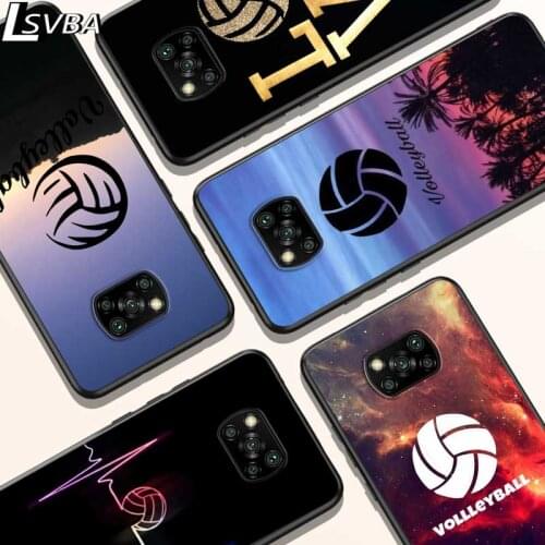 Volleyball Sports For Xiaomi Redmi K30 K30S Mi 10T Lite Pro Poco X3 NFC X2 M3 M2 F2 Pro C3 F1 Soft Black Phone Case