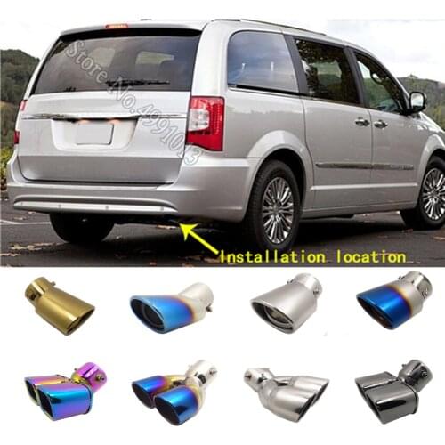 For Chrysler Town and Country 2011-2018 car stickers muffler exterior end pipe dedicate exhaust tip tail outlet ornament 1pcs
