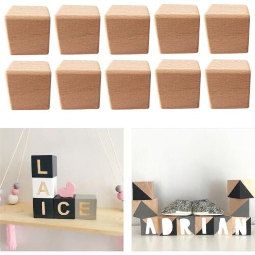 Natural Unfinished Small Wooden Cubes for Puzzles, Crafts and DIY Handmade Projects,Childrens Building Blocks Educational Toys