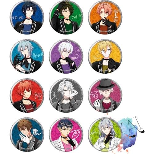IDOLiSH7 Game badge Anime IZUMI IORI MITSUKI OSAKA SOGO ROKUYA NAGI NANASE RIKU KUJO TENN MOMO Metal Badge Brooch Pins
