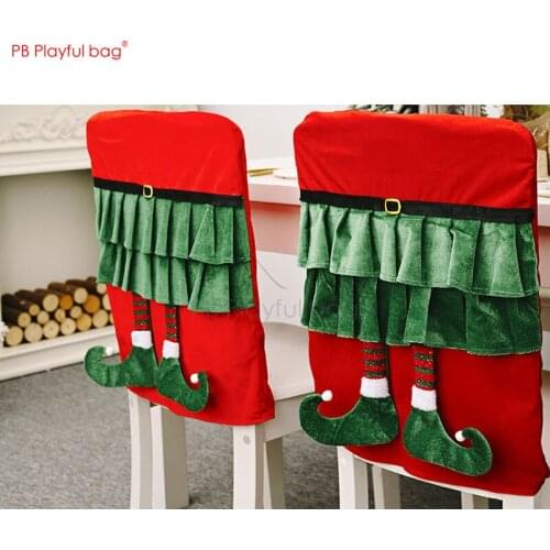 Playful bag Christmas creative chair cover fairy skirt hanging leg chair cover Christmas party decoration Family toys AA04