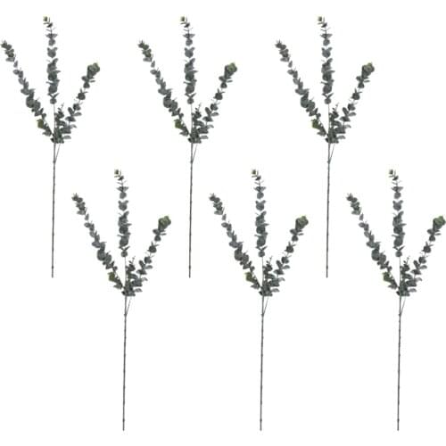 Artificial Plants Branches Simulation Leaves Faux Eucalyptus Flowers Home Decoration Silk Hotels Plastic Wedding Party Floral