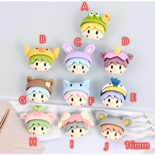 Cabochons Baby Boy Girl 20pcs Colorful Boys Girls Cartoon Flat Back Resin Colorful Cartoon Flat back Cabochon diy phone