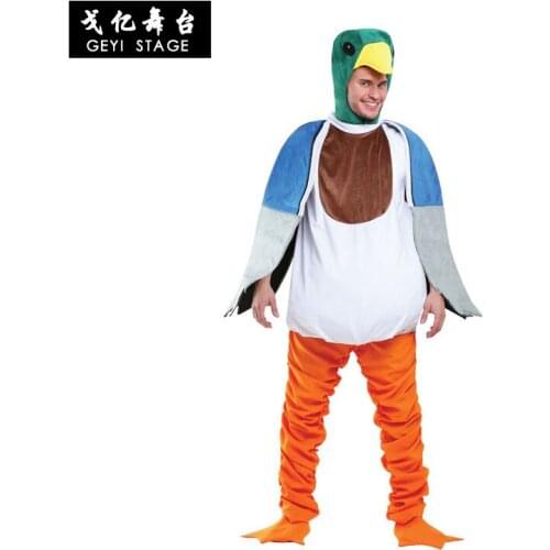 Halloween Mallard Duck Dress Up Costume Adult Man New Parrot Stage Performance Costume