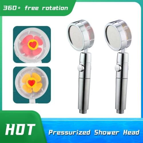 1pcs High Pressure Handheld Showerhead Adjustable With Turbofan ON/OFF Switch Water Saving Shower Head Bathroom Accessories