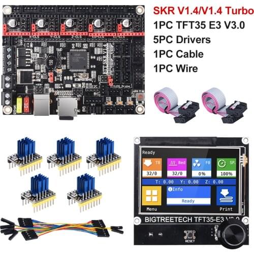 BIGTREETECH SKR V1.4 Turbo BTT SKR V1.4 Motherboard+TFT35 E3 V3.0 3D Printer Parts TMC2130 TMC2209 TMC2208 MKS CR10 Ender 3 V2