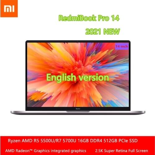 Xiaomi Mi RedmiBook Pro 14 Notebook 2021 AMD Ryzen 7 5700U / Ryzen 5 5500U 16GB Ram 512 SSD Computer 14 inch Windows 10 Laptops