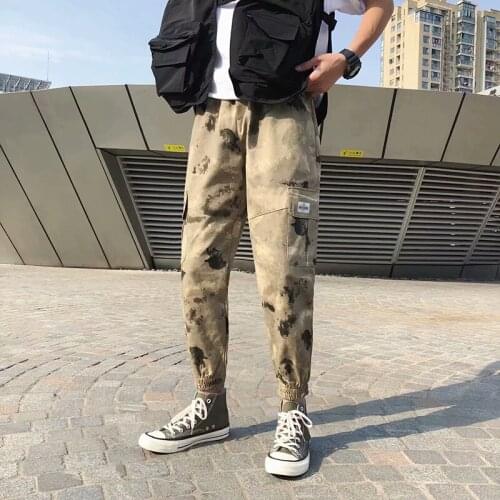 2020 New Mens Cargo pant Fashion Tactical Camouflage Cargo Style Men Trousers Casual Streetwear Jogger Harajuku Harem Men pants