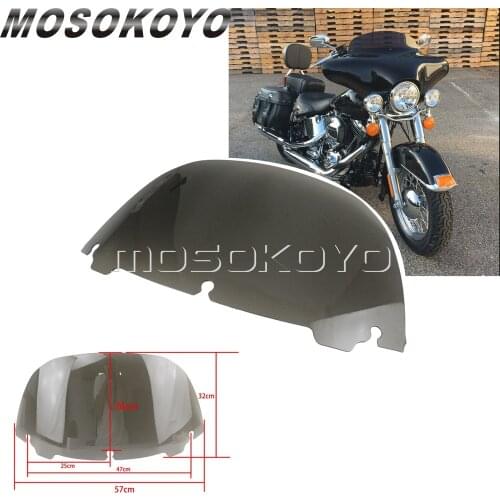 10‘’ Batwing Fairing Slotted Wind Screen Windshield Spoiler for Harley Touring CVO Tri Glide Ultra Classic 2014-19 Street Glide