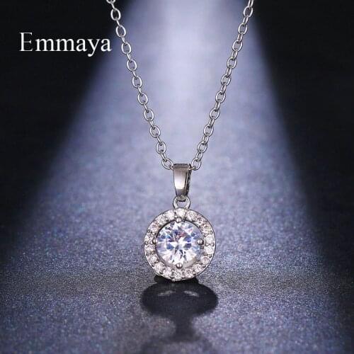 EMMAYA Charming Colorjewelry Cubic Zircon Round Stone Gorgeous Decoration For Female Fashion pendant Party First Choice