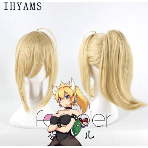 Fate stay night saber Lily Golden Cosplay Wig Anime Halloween Costume Fate Grand Order Synthetic Hair Wigs With Chip Ponytail
