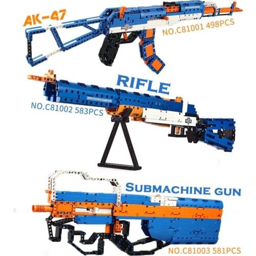 AWP Revolver Pistol AK47 RIFFLE GUN SWAT Technical Military Army Building Blocks Brick Weapon Toys For children brinquedos