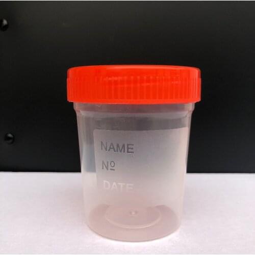 Plastic Specimen Cup Urine container 120ml Without Lable Laboratory Medical Use Pack 25pcs