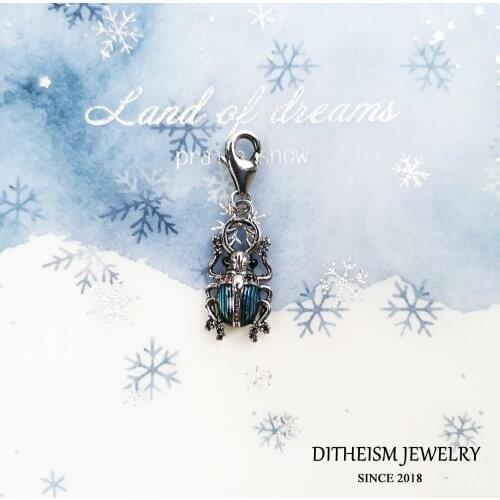 Charm Pendant Bug Beetle 925 Sterling Silver Fit Bracelet Necklace 2021 New Fine Jewelry Magic of Nature Bijoux Gift For Women