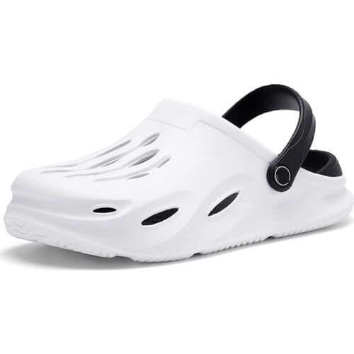 2021 Summer Beach Slippers Casual Slides Men Sea Clogs Sandals Mules Flip Flops Boy Flat Platform Shoes Light Soft Masculina