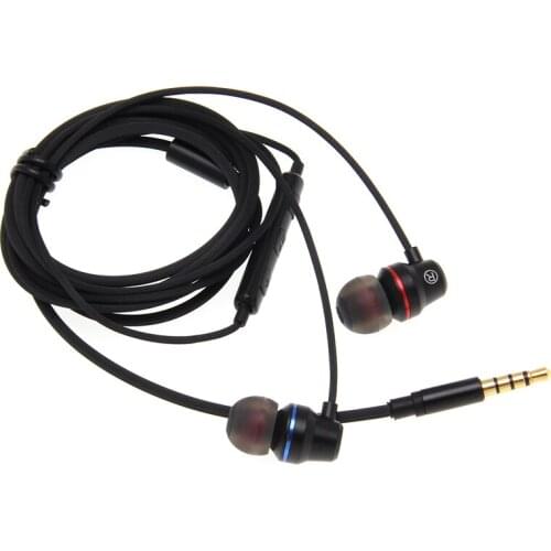 Stereo Bass Headphone In-Ear 3.5MM Wired Earphones Metal with MIC for Xiaomi Samsung Huawei IPhones PC 50pcs/lot