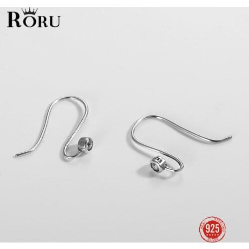 Sterling Silver 925 Earrings Round Zircon Ear Hook Fine Gift for Women Exquisite Temperament Silver Ear Jewelry