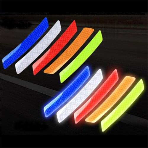 Car Body Safety Reflective Warning Stickers for Car Door Wheel Eyebrow Rear Bumper Review Mirror Helmet Decal Pegatinas Aksesuar