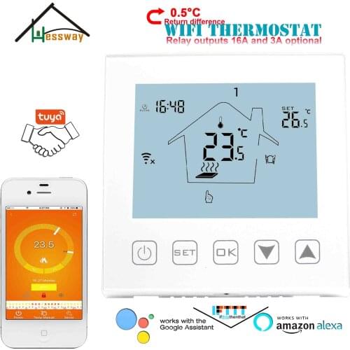 90~240VAC remote sensor WIFI thermostat 16A heat control for thermostatic heating element