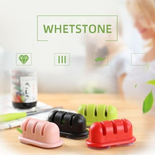 Knife Sharpener Whetstone Kitchen Knives Sharpening Stone Grindstone Grinder Stone Two Stages Diamond And Ceramic Household Tool