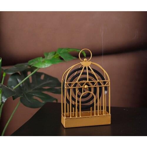 1PC Iron Metal Mosquito Repellent Incense Rack Birdcage Portable Standing Mosquito Repellent Incense Holder Home Rack JL 210