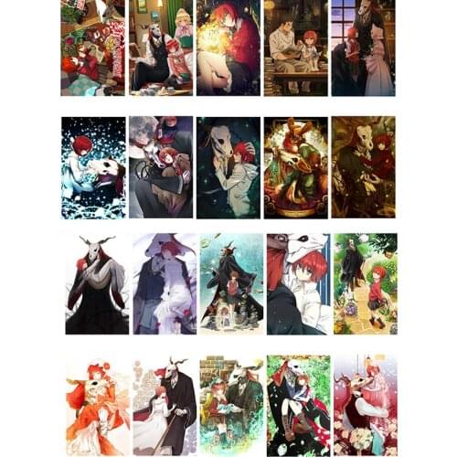 10pcs/set Anime The Ancient Magus Bride Card Sticker Cute Crystal stickers for Credit Bank ID Card Stickers