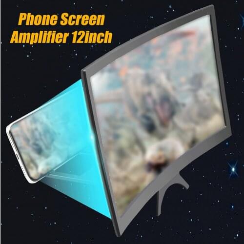 12 inch Mobile Screen Amplifier for iPhone 12 11 Curved Mobile Screen Amplifier Rack Movie Video Amplifying Holder