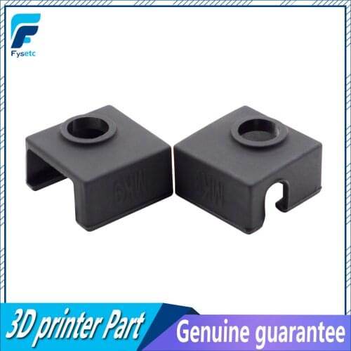 2pcs Black MK9 Silicone Socks Cover Heater Block Silicone Insulation 20*20*10mm For Ender 3 Anet Prusa i3 Tronxy MK7/MK8/MK9