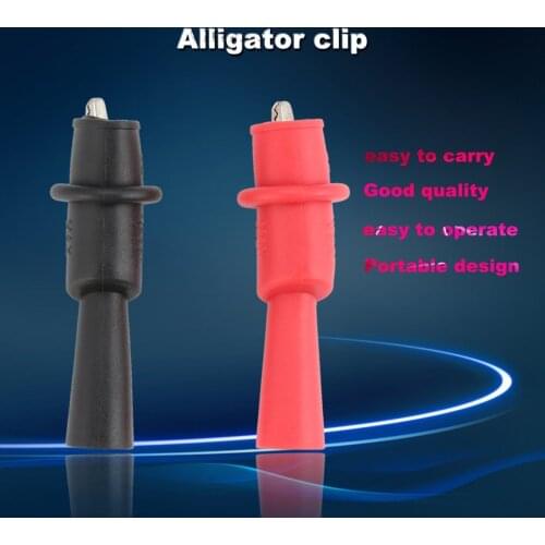 2 PCS Crocodile Alligator Test Power Clip Electrical Clamp Car Detection Clip 2mm Direct Insert Multimeter Pen Accessories