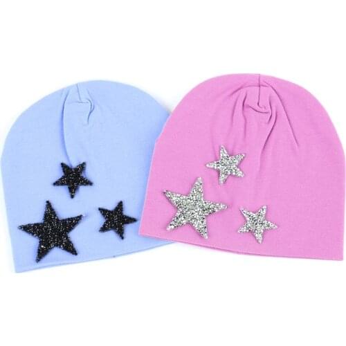 2019 Spring Star Newborn Cotton Beanie Hat Candy Color Slouchy Beanies for Boys and Girls Diy Skullies Beanies Caps for Kids