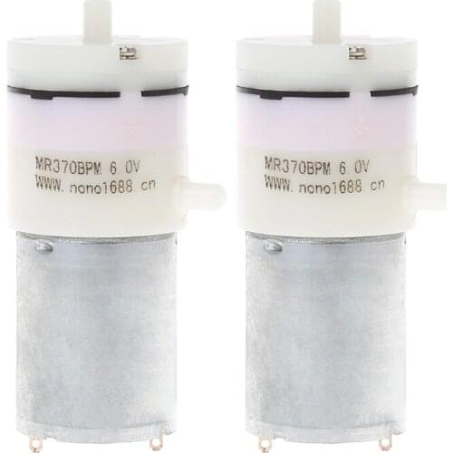 2x DC 3V-6V 5V 370 Motor Micro Mini Air Pump Vacuum For Aquarium Tank Oxygen New
