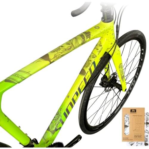 Enlee 3D three-dimensional mountain bike frame protection stickers road car thick film stickers wear-resistant anti-skid waterpr